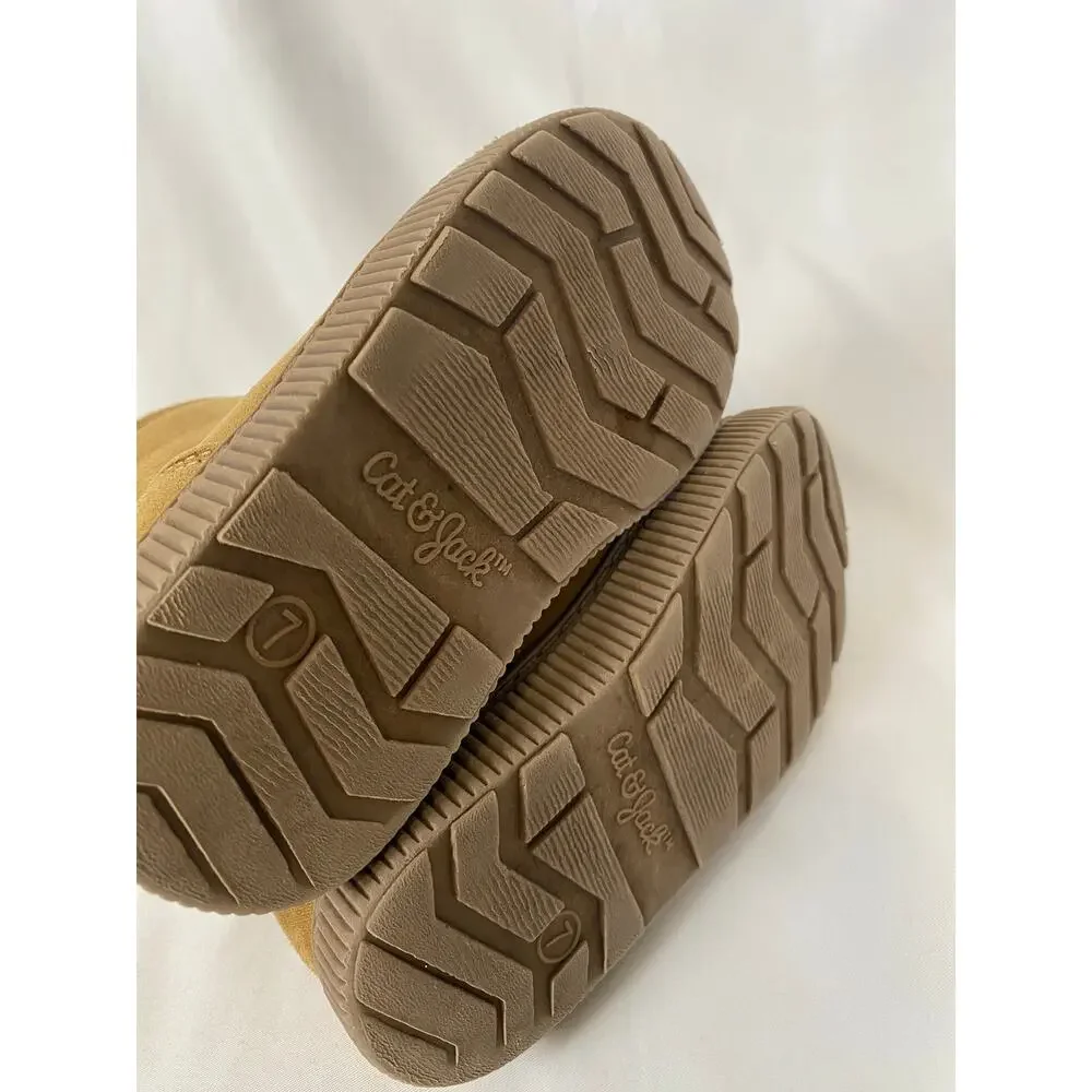 Cat & Jack Toddler Zip Up Suede Boots Tan Size 7